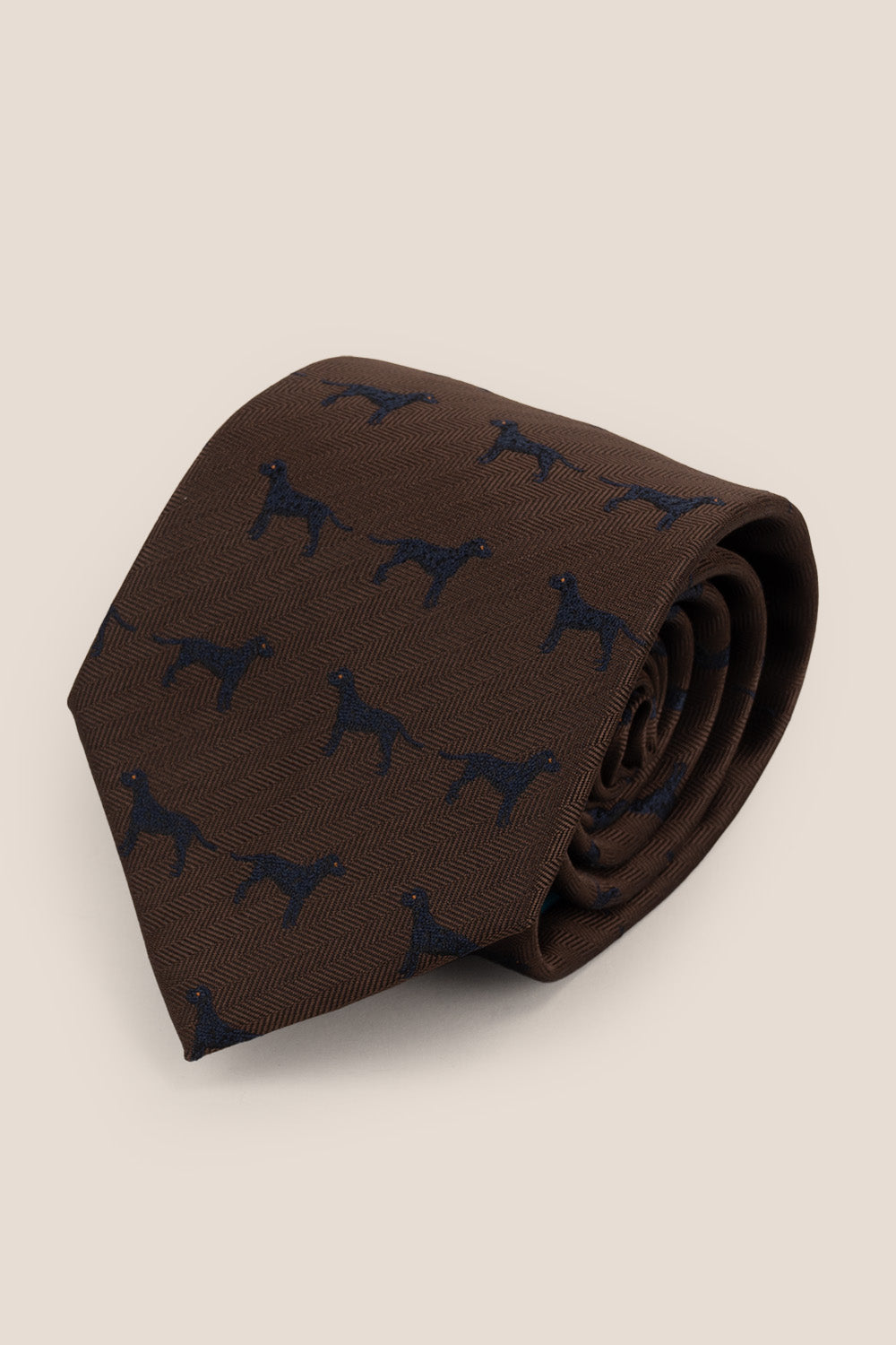 HOUND BROWN TIE FROM OSWIN HYDE