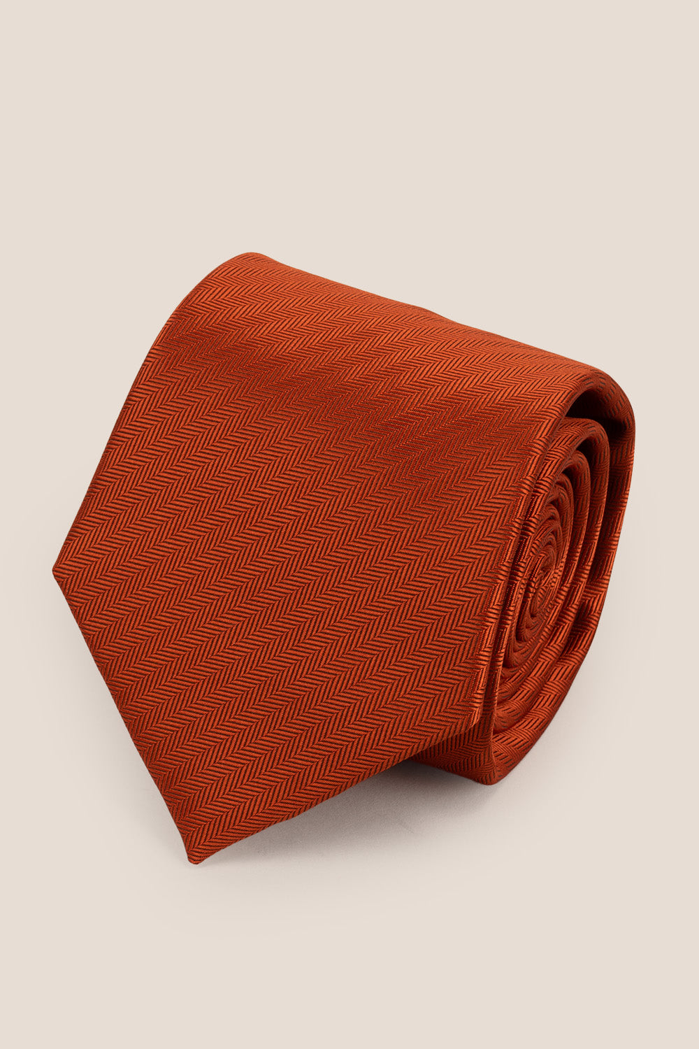 Orange self stripe tie Oswin Hyde