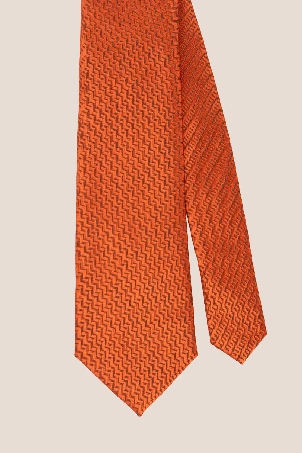 Orange self stripe tie Oswin Hyde