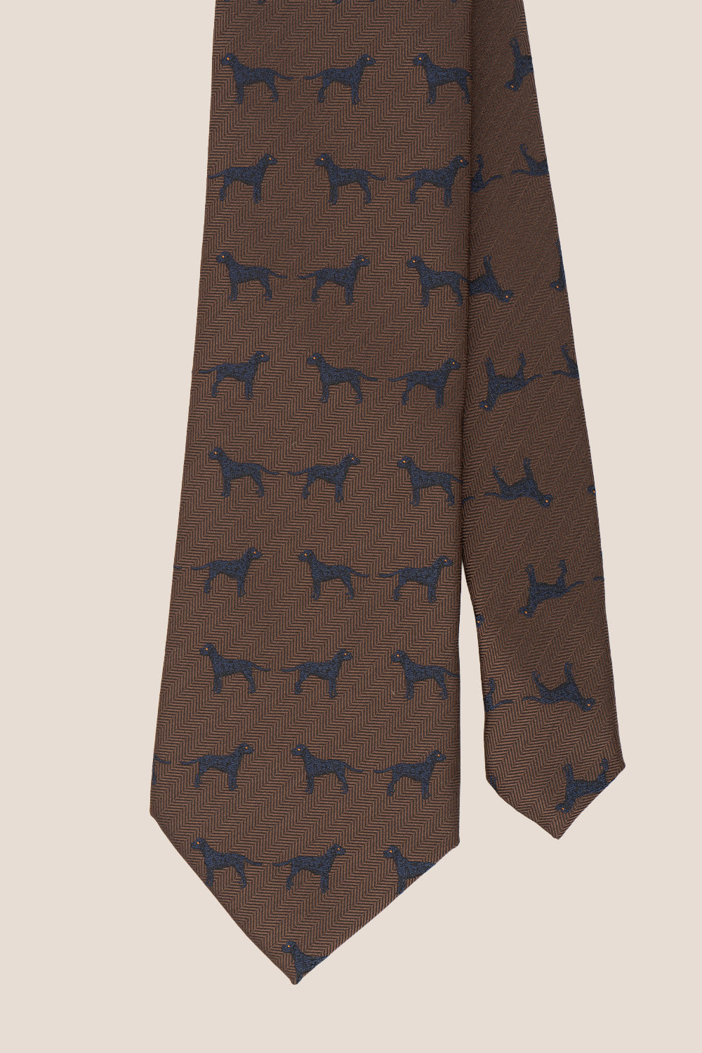 HOUND BROWN TIE FROM OSWIN HYDE