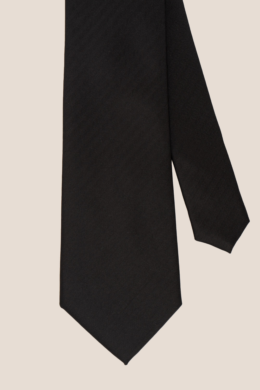 Black Self Stripe Tie Oswin Hyde