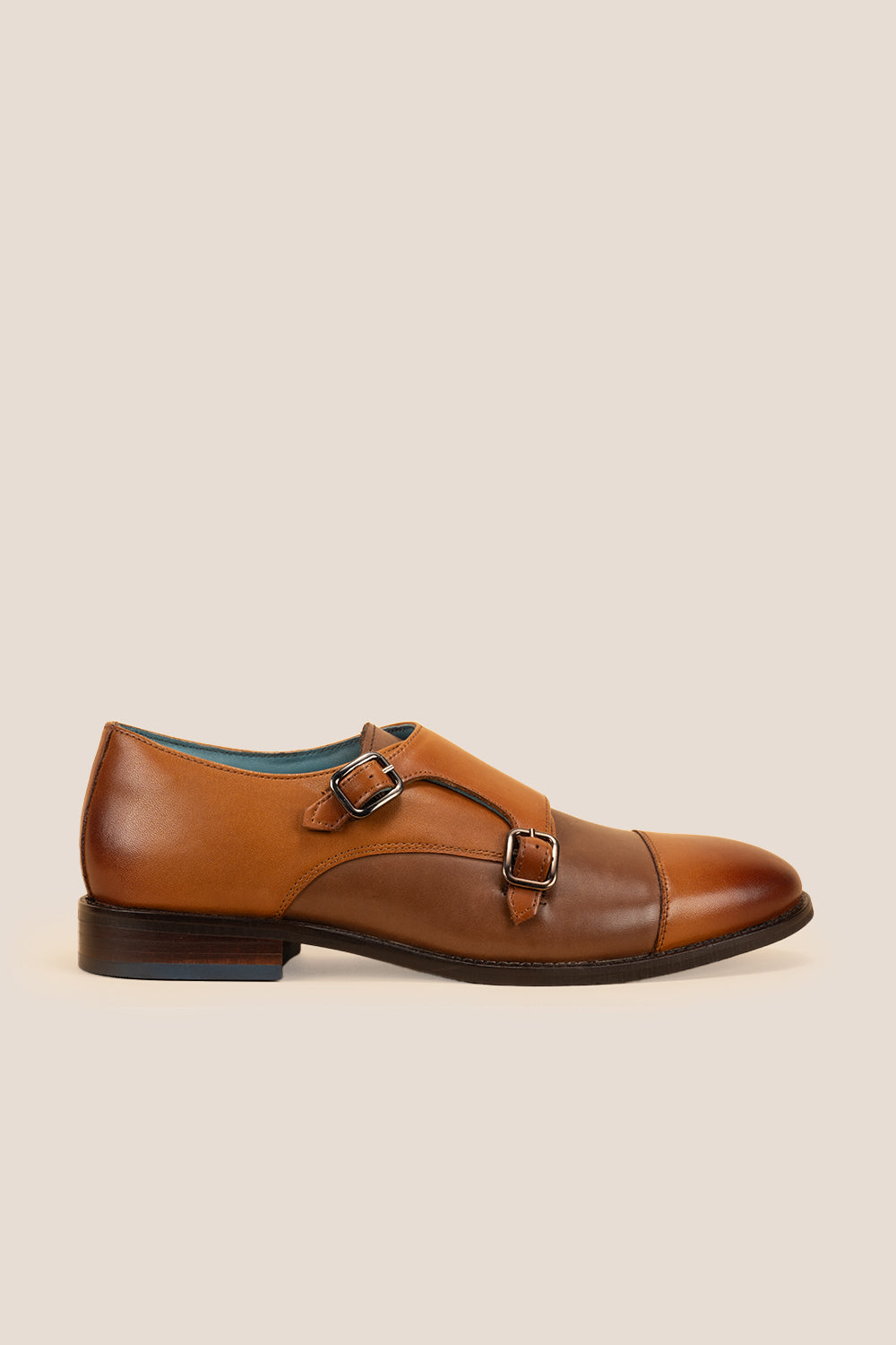 Oscar Tan Brown leather and tweed mens shoe Oswin Hyde