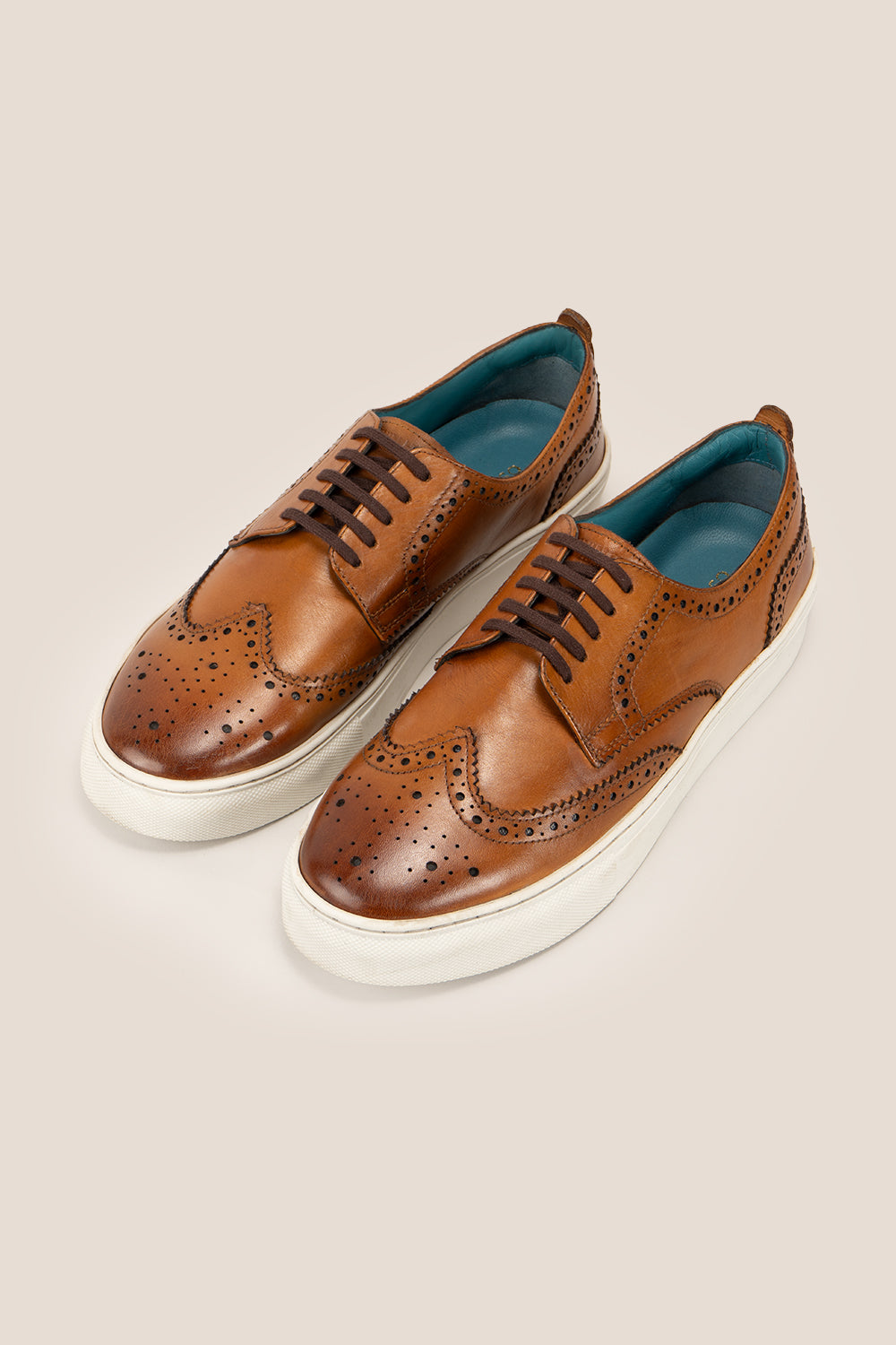 Stan Tan Leather Brogue Sneakers | Oswin Hyde