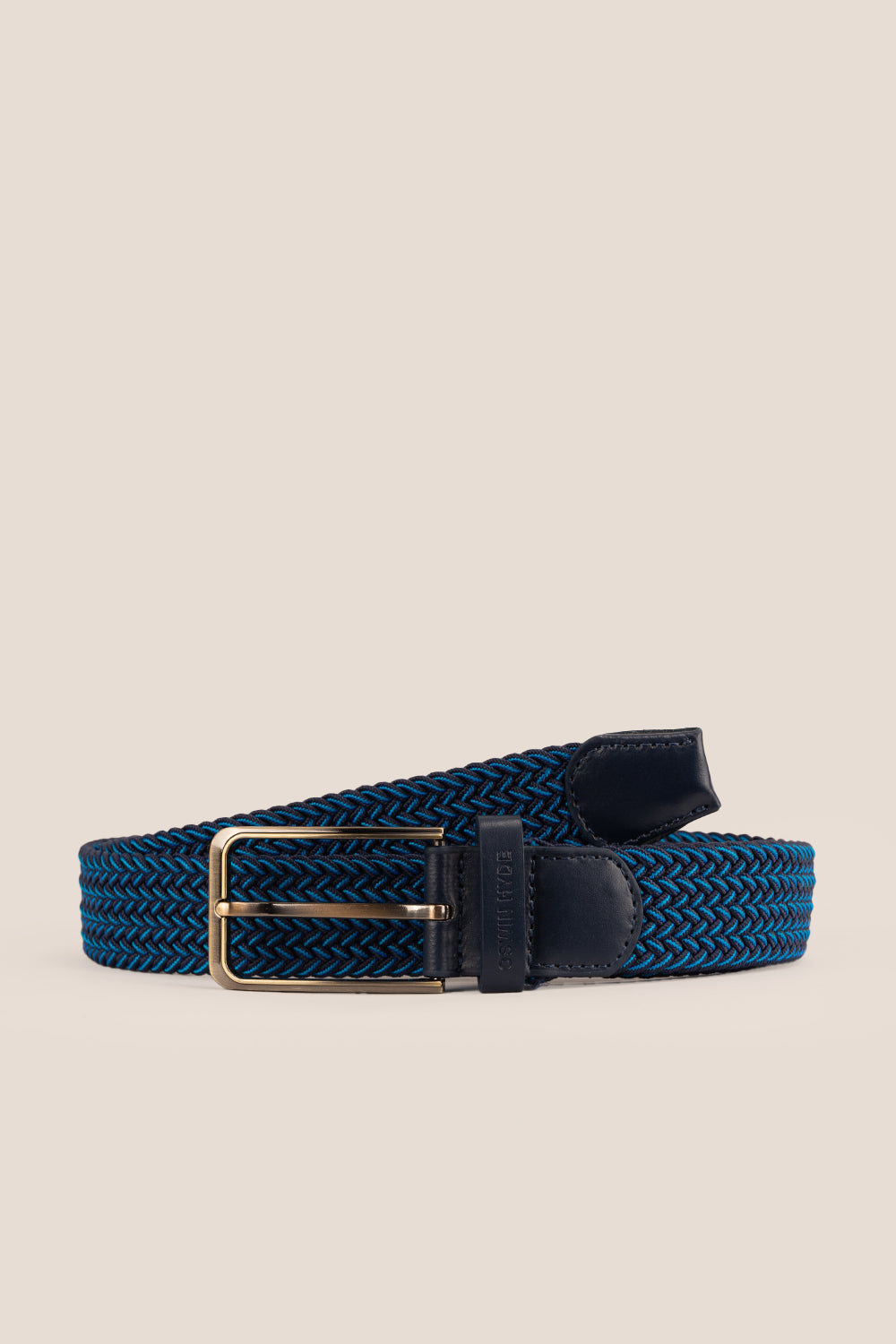 Bert Blue Elastic Leather Belt | Oswin Hyde