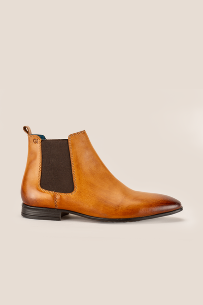 Tan leather outlet chelsea boots mens