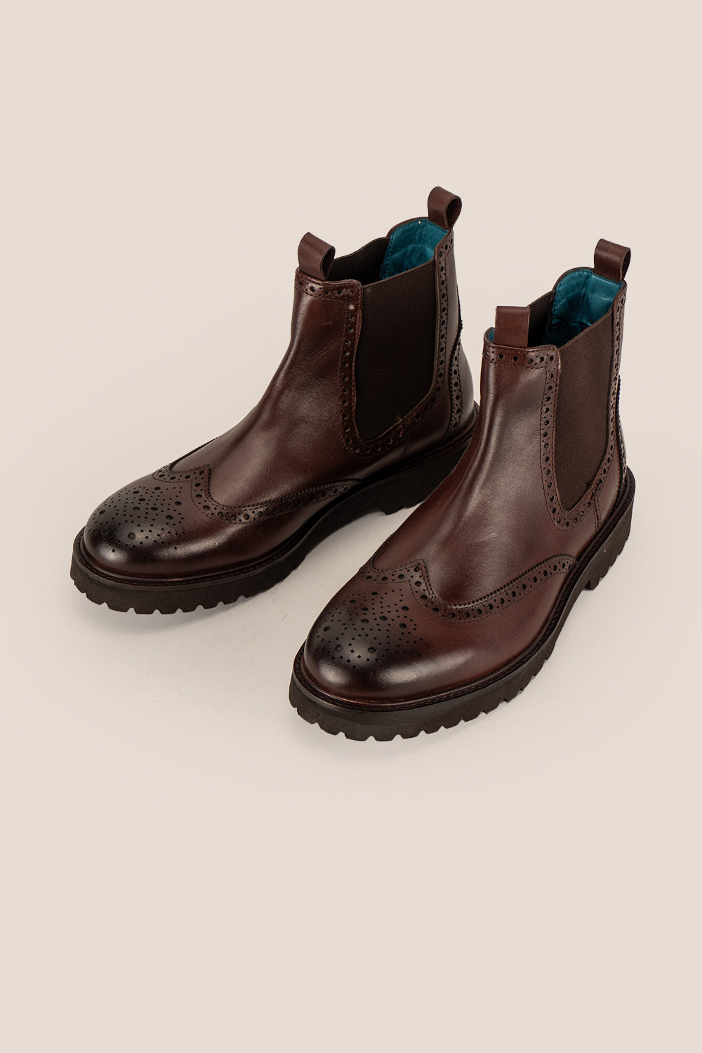 Brown brogue ankle boots hotsell