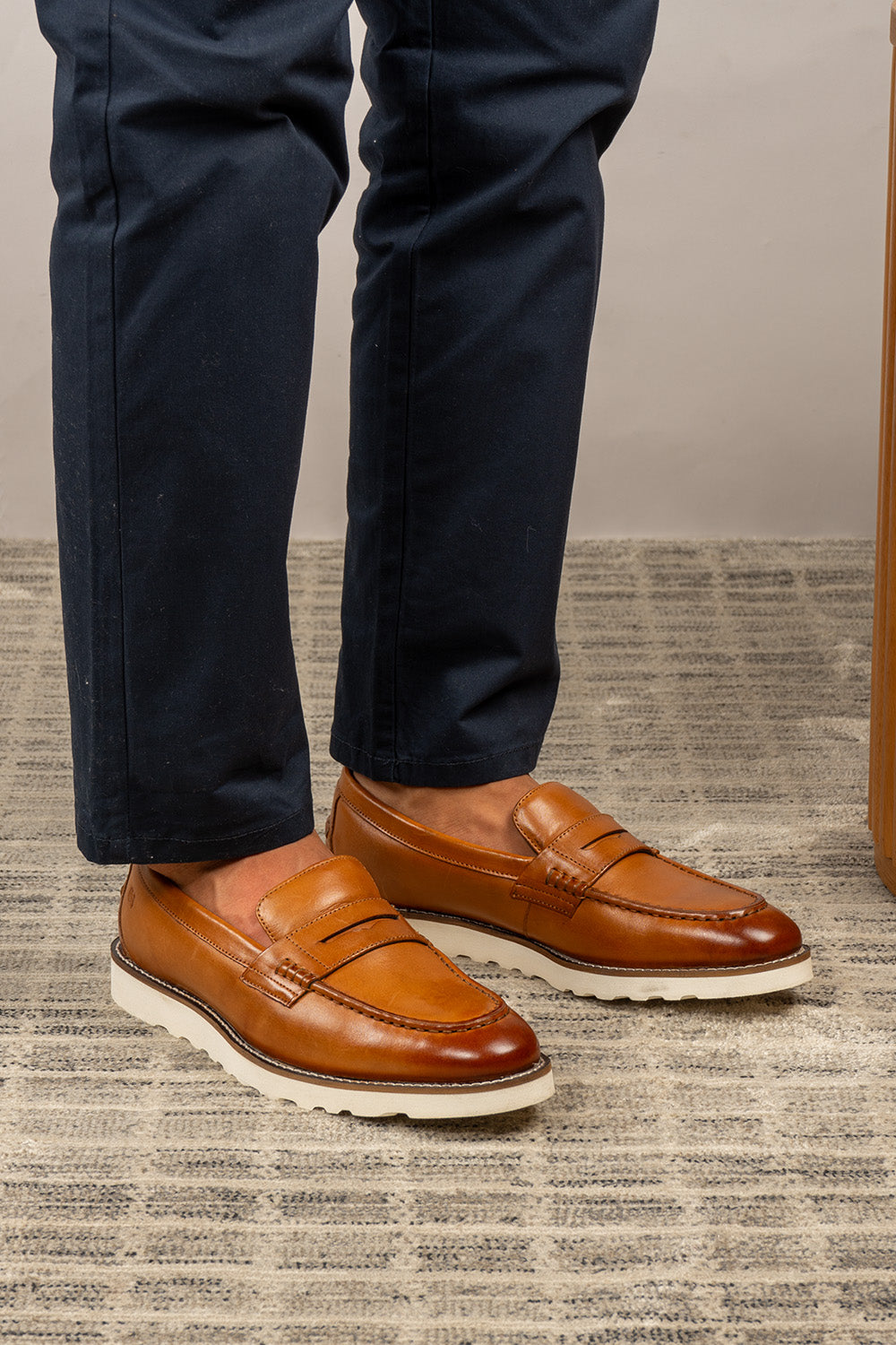 Mens Tan Leather Loafers Oswin Hyde