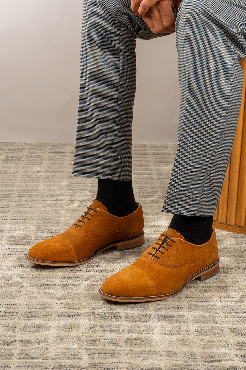 William Tobacco Suede Brogue Shoes Oswin Hyde