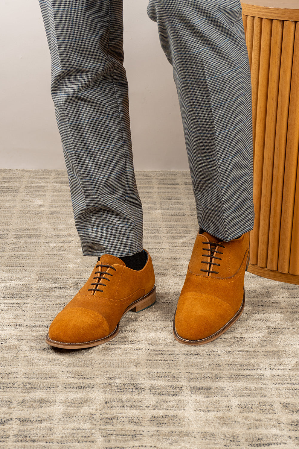 William Tobacco Suede Brogue Shoes Oswin Hyde