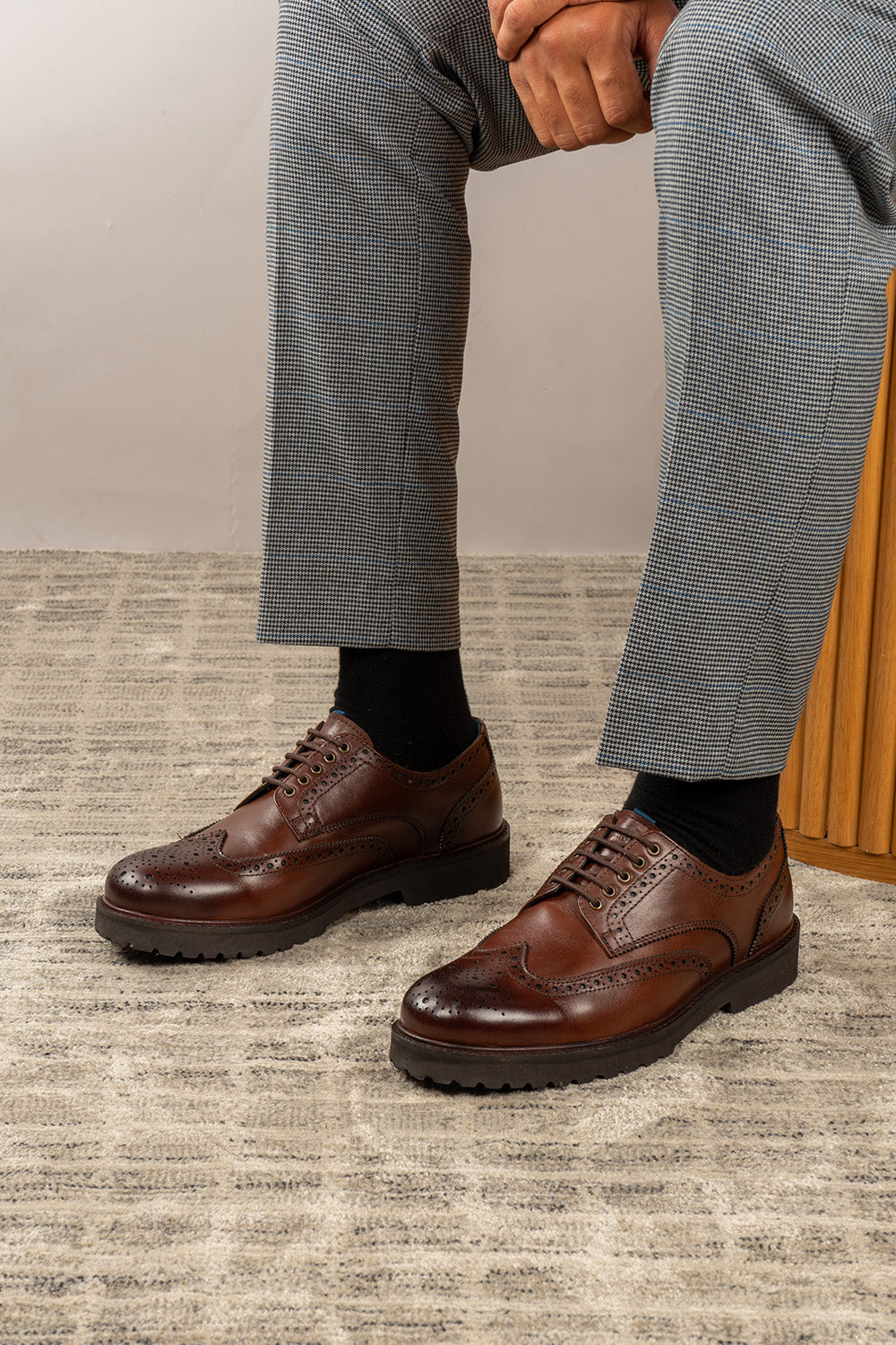 Gordon Brown Men's Leather Derby Brogue Shoe | Oswin Hyde