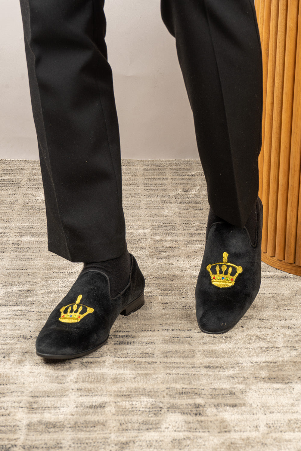 Monarch Black Velvet Loafers Oswin Hyde