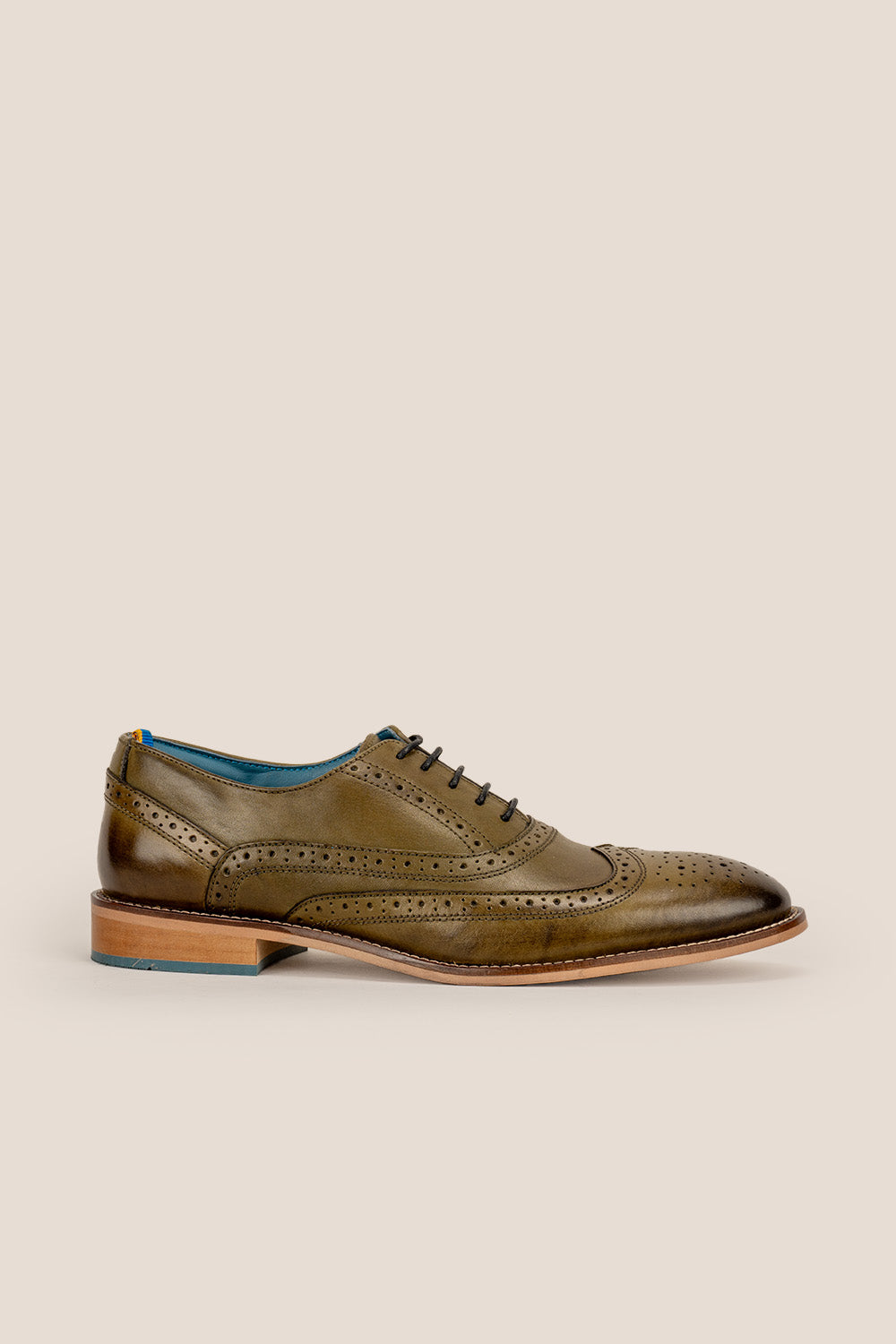 Oswin hyde winston green leather oxford brogue