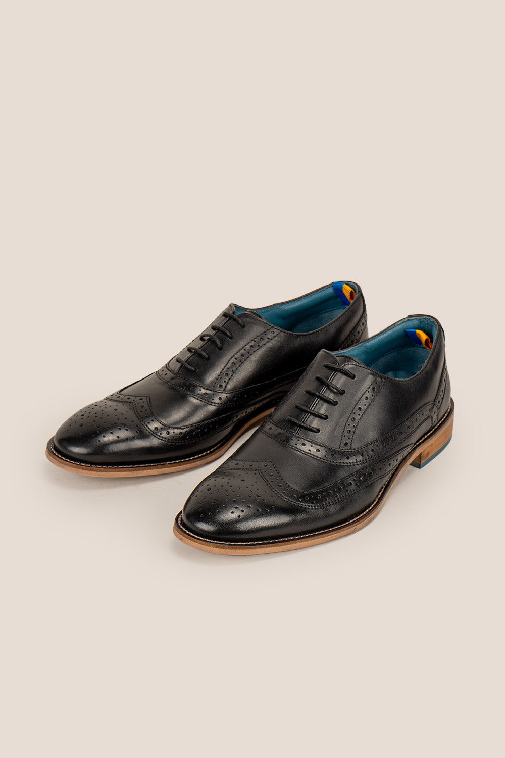 Oswin Hyde Winton Black Brogue oxford shoe