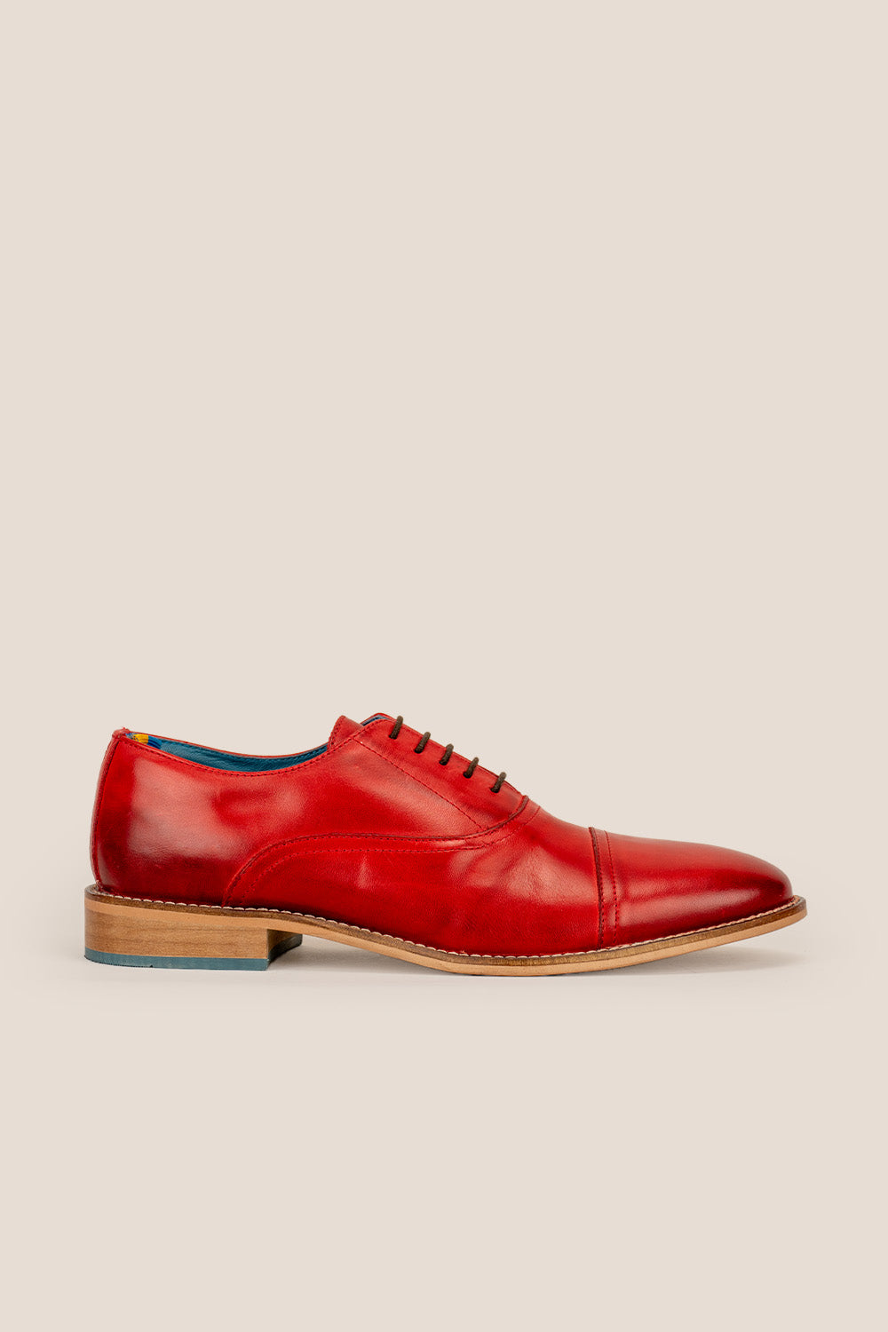 Oswin Hyde Cherry Leather Toecap Oxford shoe