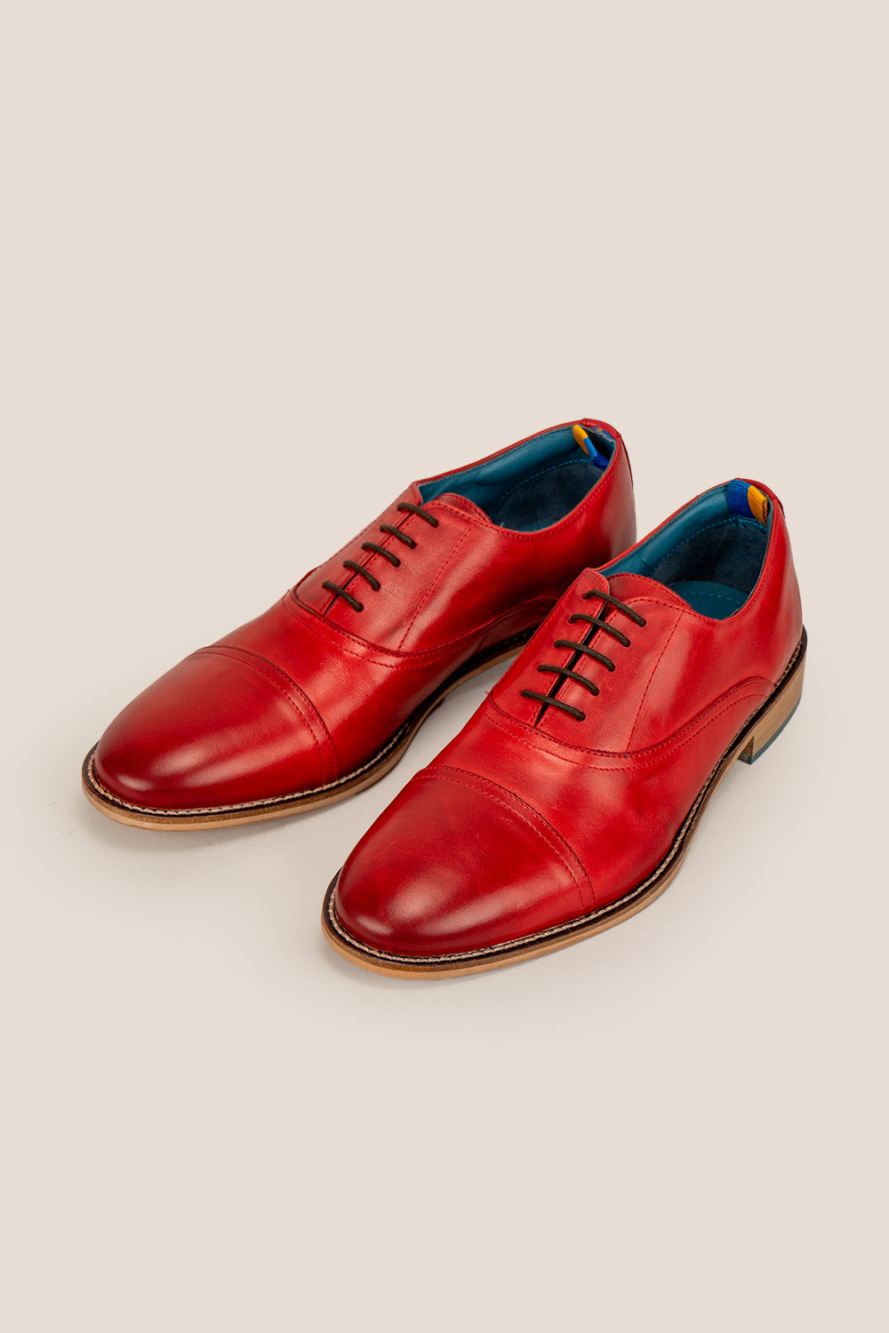 Oswin Hyde Cherry Leather Toecap Oxford shoe