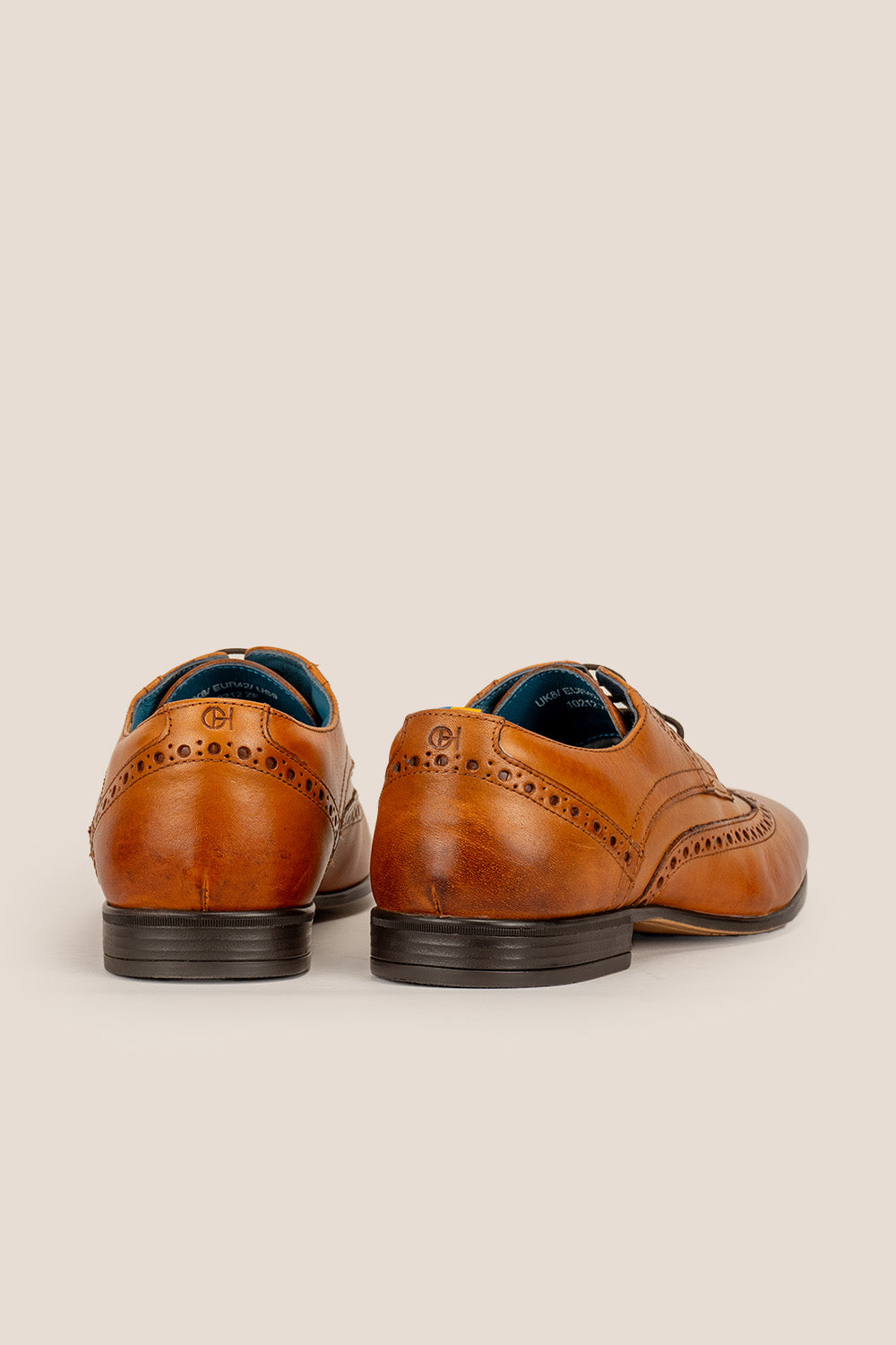 Miles Tan Leather Brogue Shoes Oswin Hyde