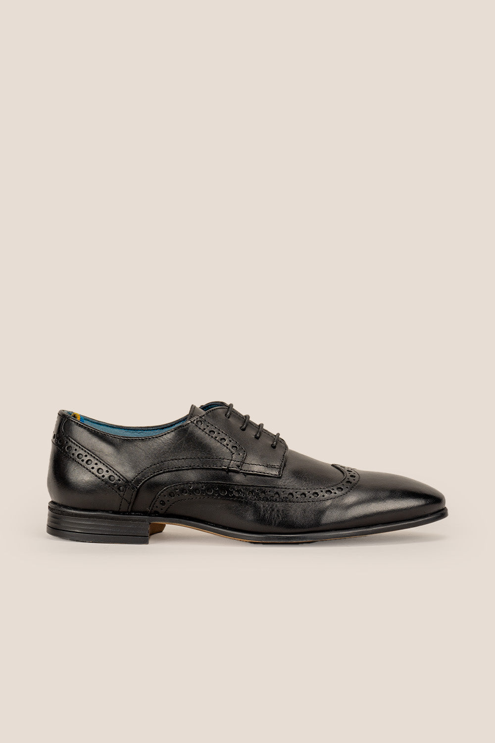 Oswin Hyde Miles Black Brogue Derby Shoe