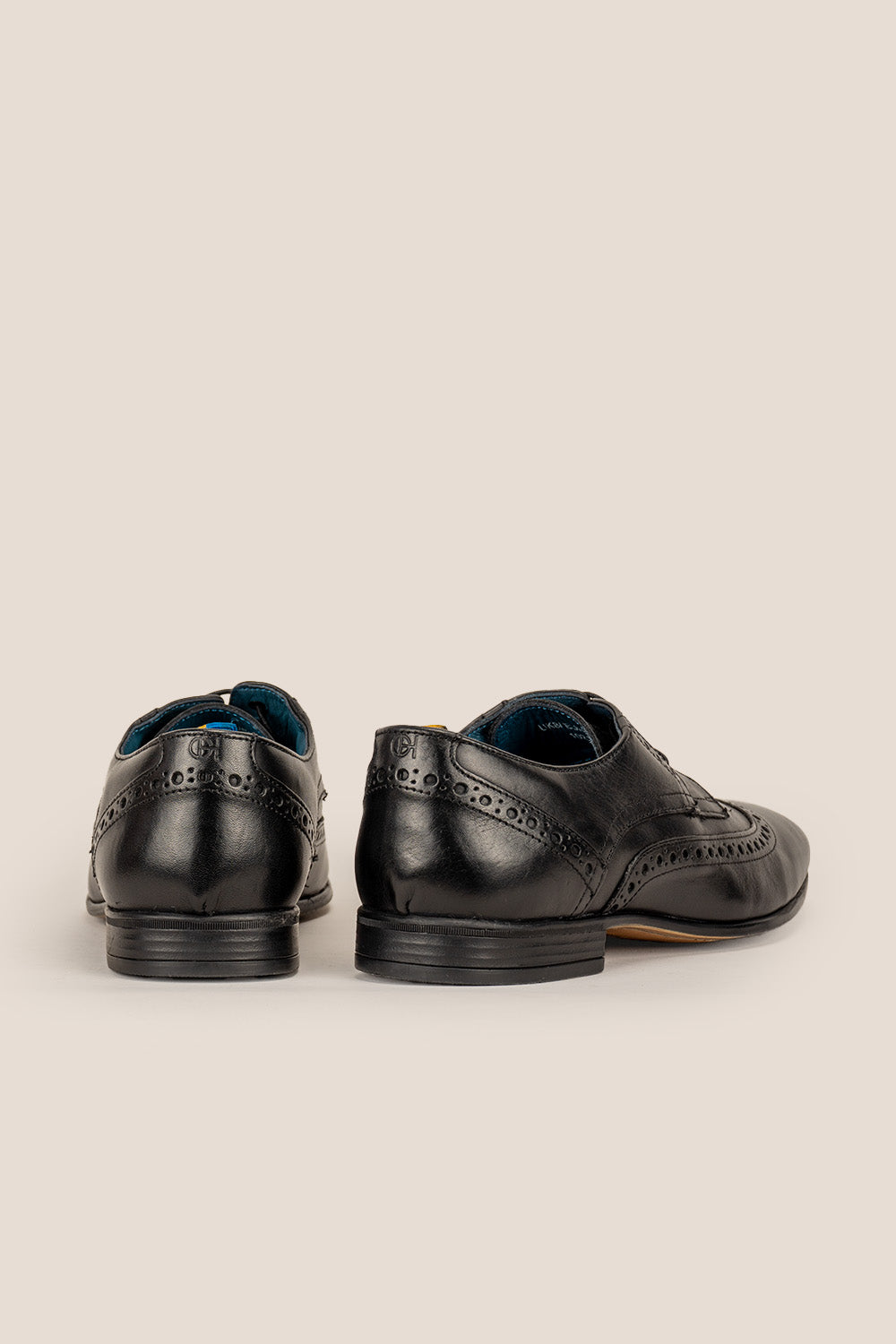 Oswin Hyde Miles Black Brogue Derby Shoe