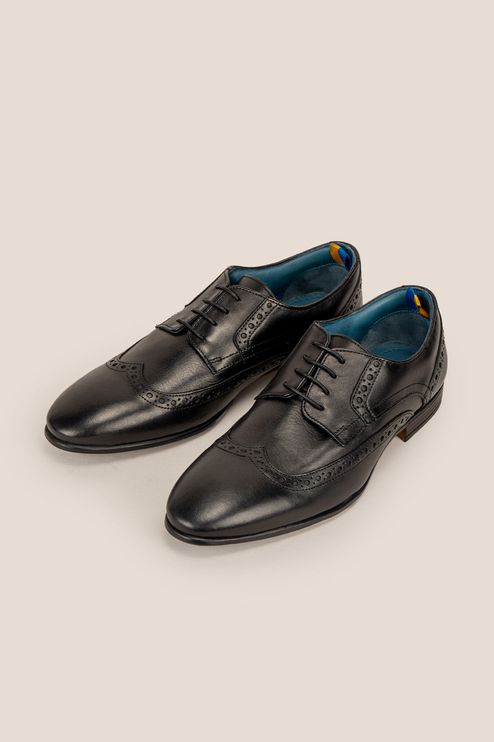 Oswin Hyde Miles Black Brogue Derby Shoe