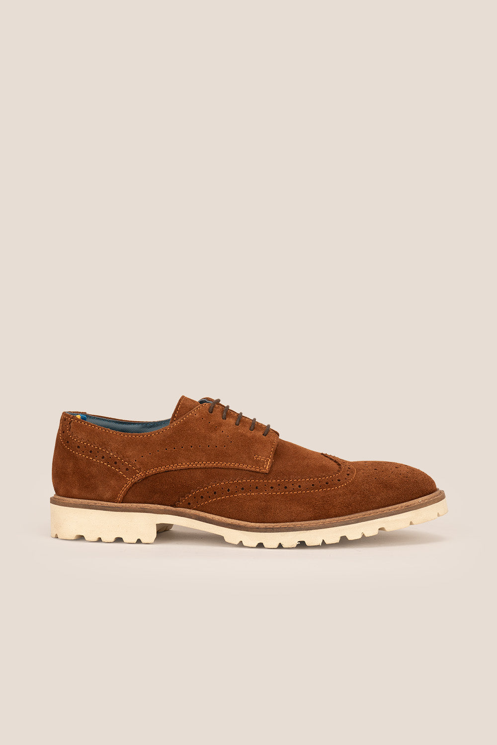 Eli brown suede mens derby brogues | Oswin Hyde