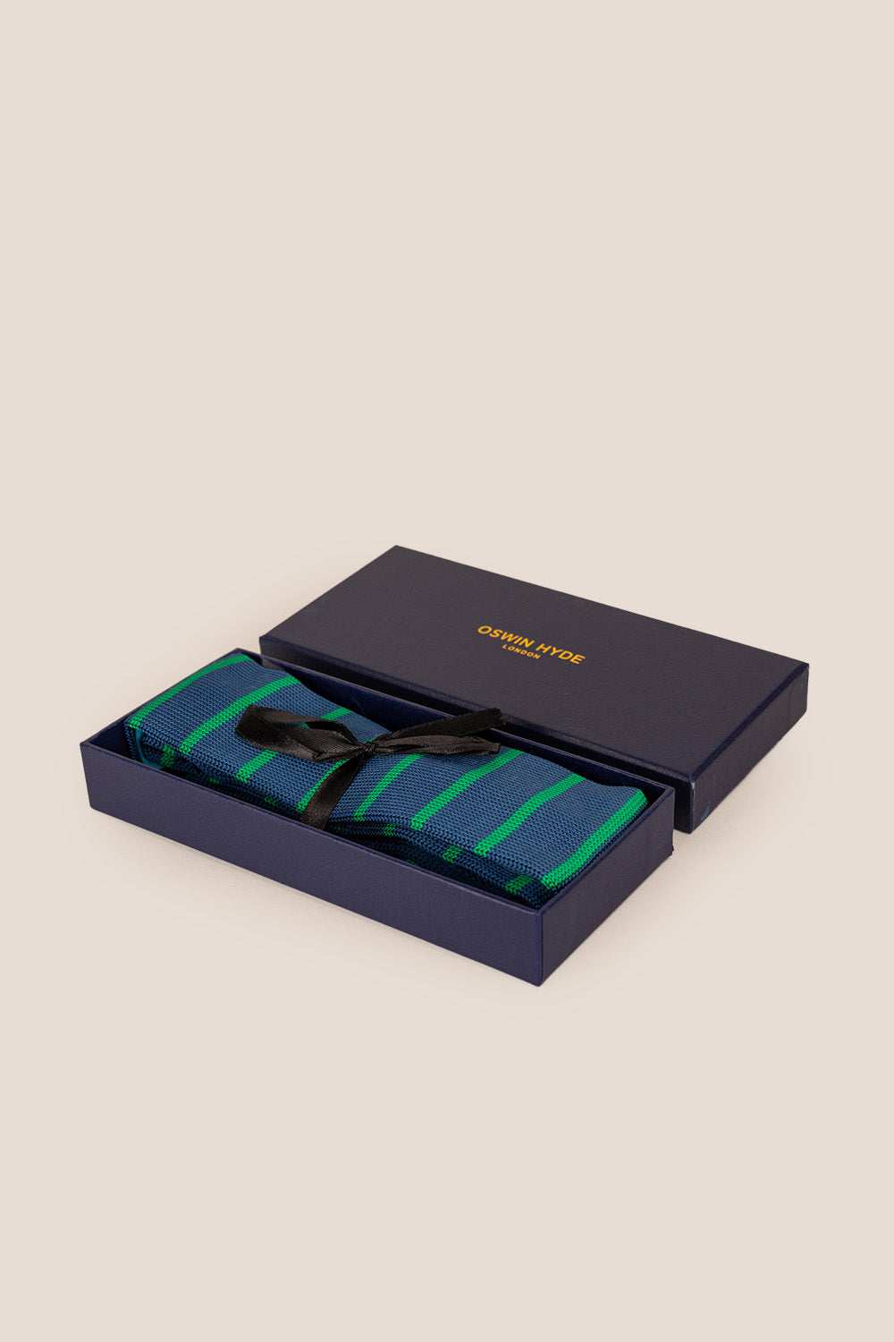 Jack Teal/Green Striped Men's Knited Tie Oswin Hyde