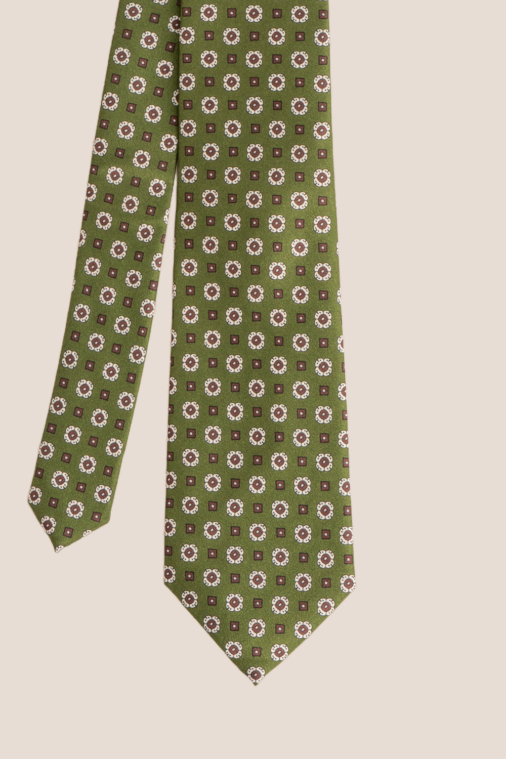 Finn Green/Brown Floral Mens Tie Oswin Hyde