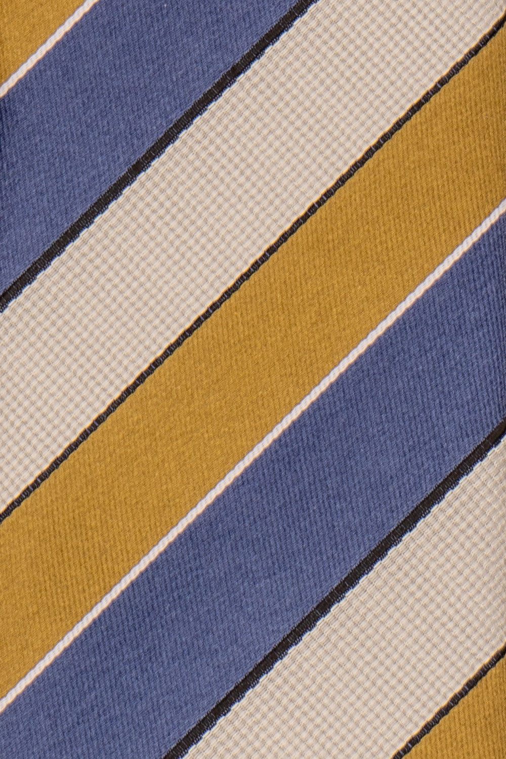 Archie Navy/Brown Striped Mens Tie Oswin Hyde