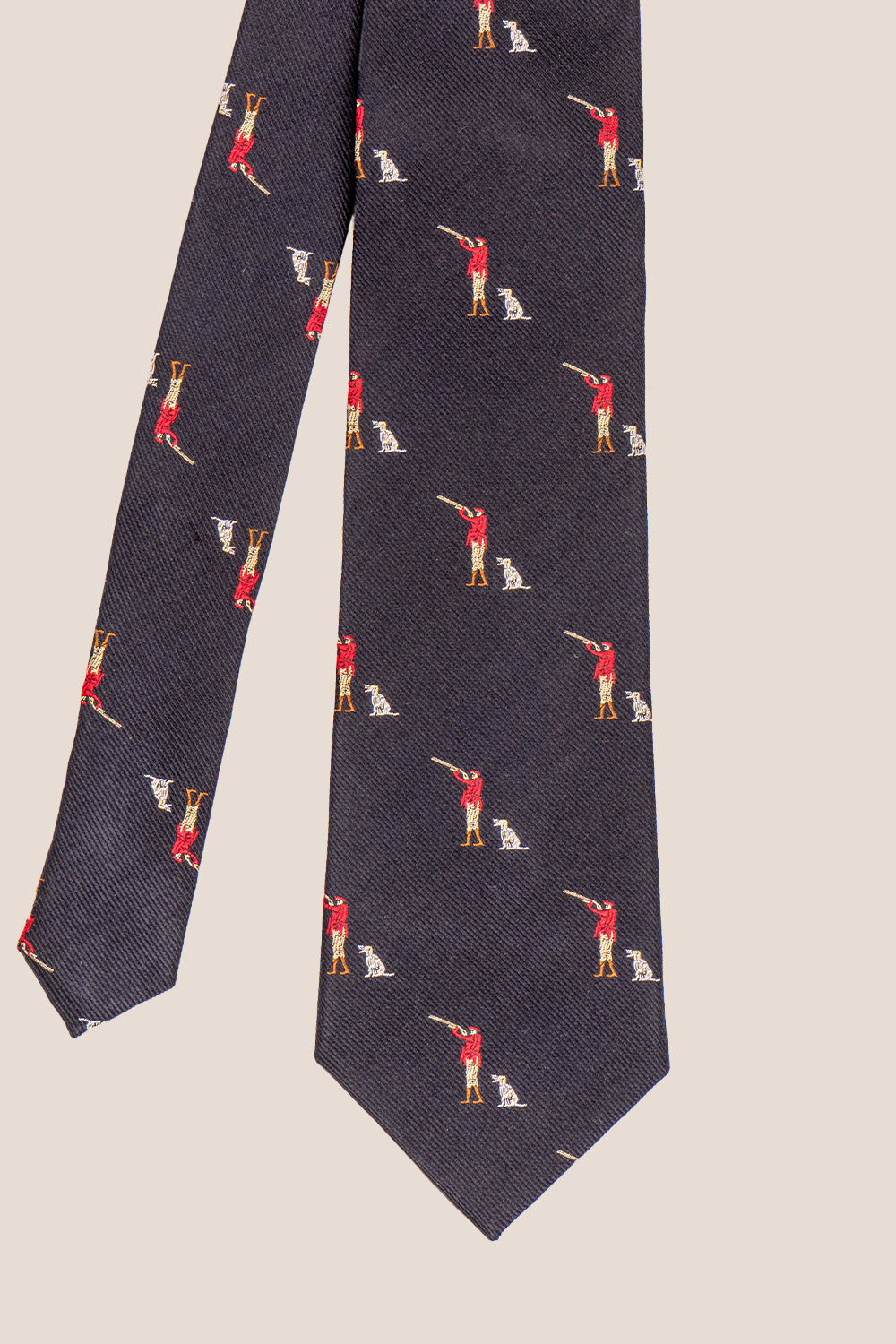 Hunting Navy Silk Tie Oswin Hyde