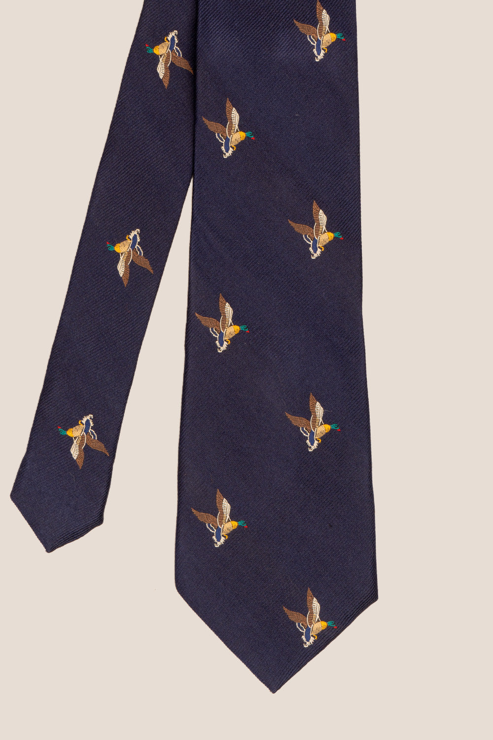 Mallard Navy Silk Tie Oswin Hyde