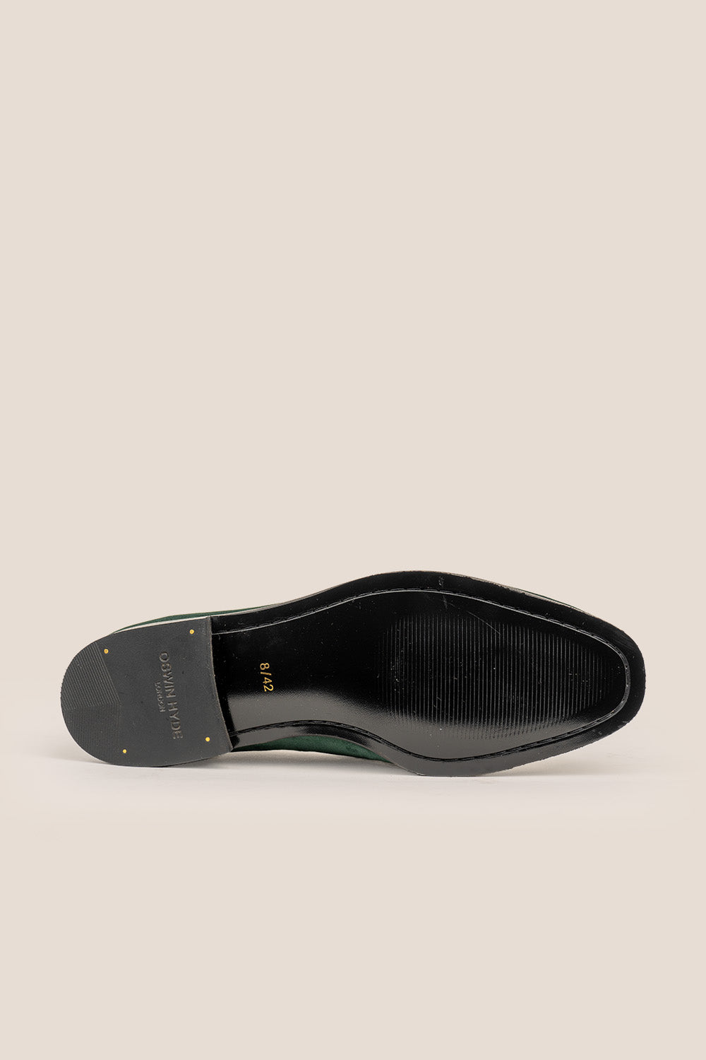 Lennox Green velvet leather loafer shoe | Oswin Hyde