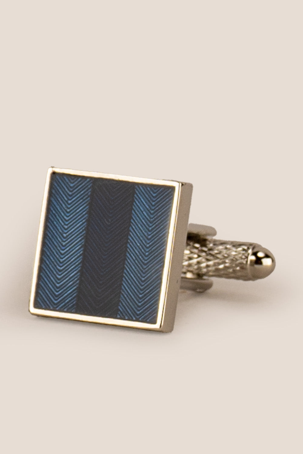 Mens arek blue silver cufflinks square | oswin hyde