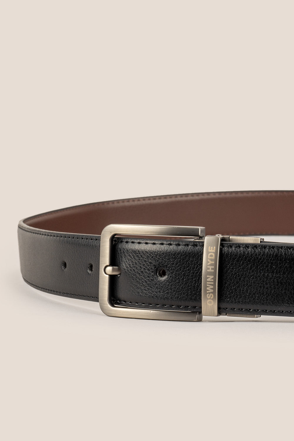 jim black-brown mens leather belt | oswin hyde