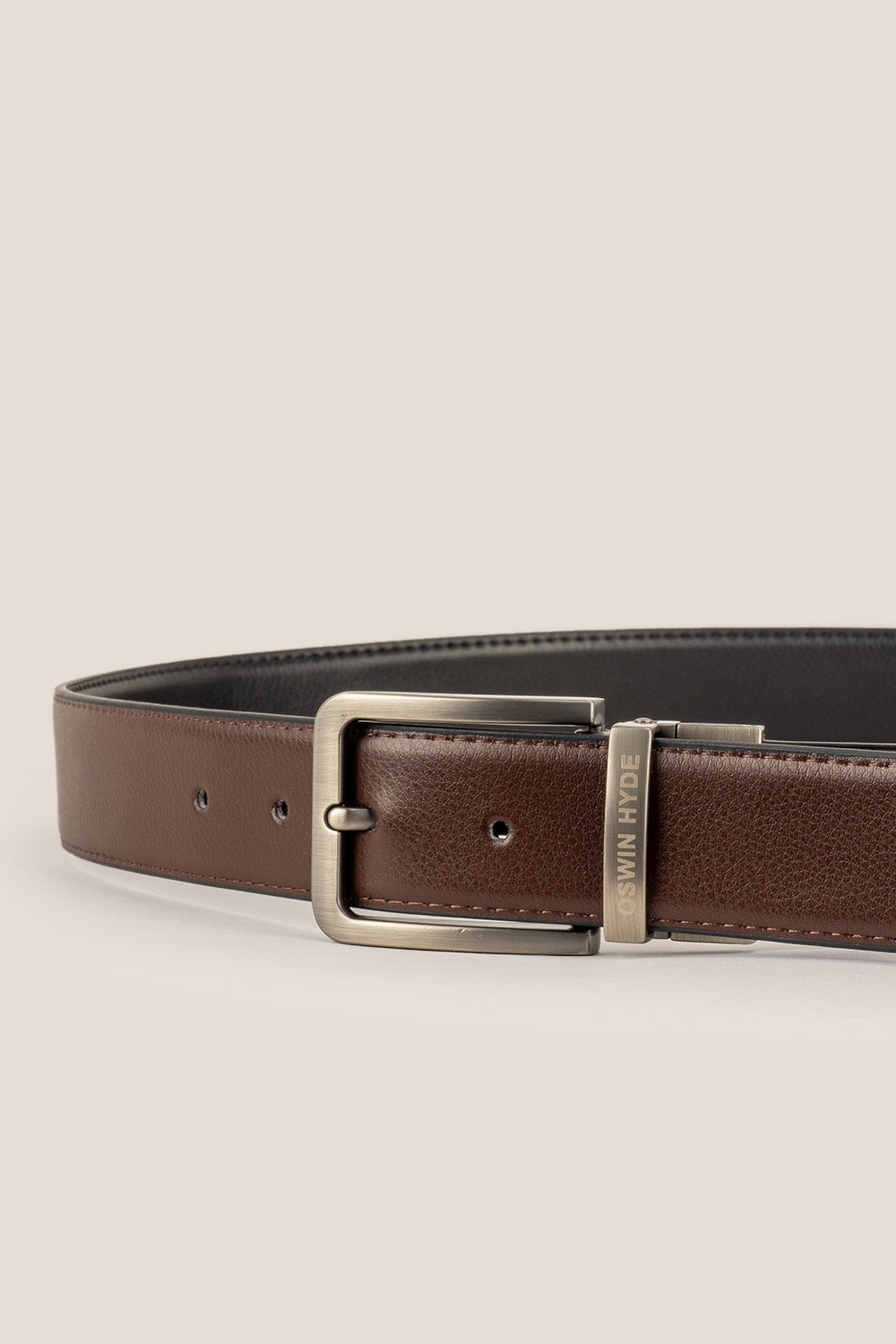 jim black-brown mens leather belt | oswin hyde