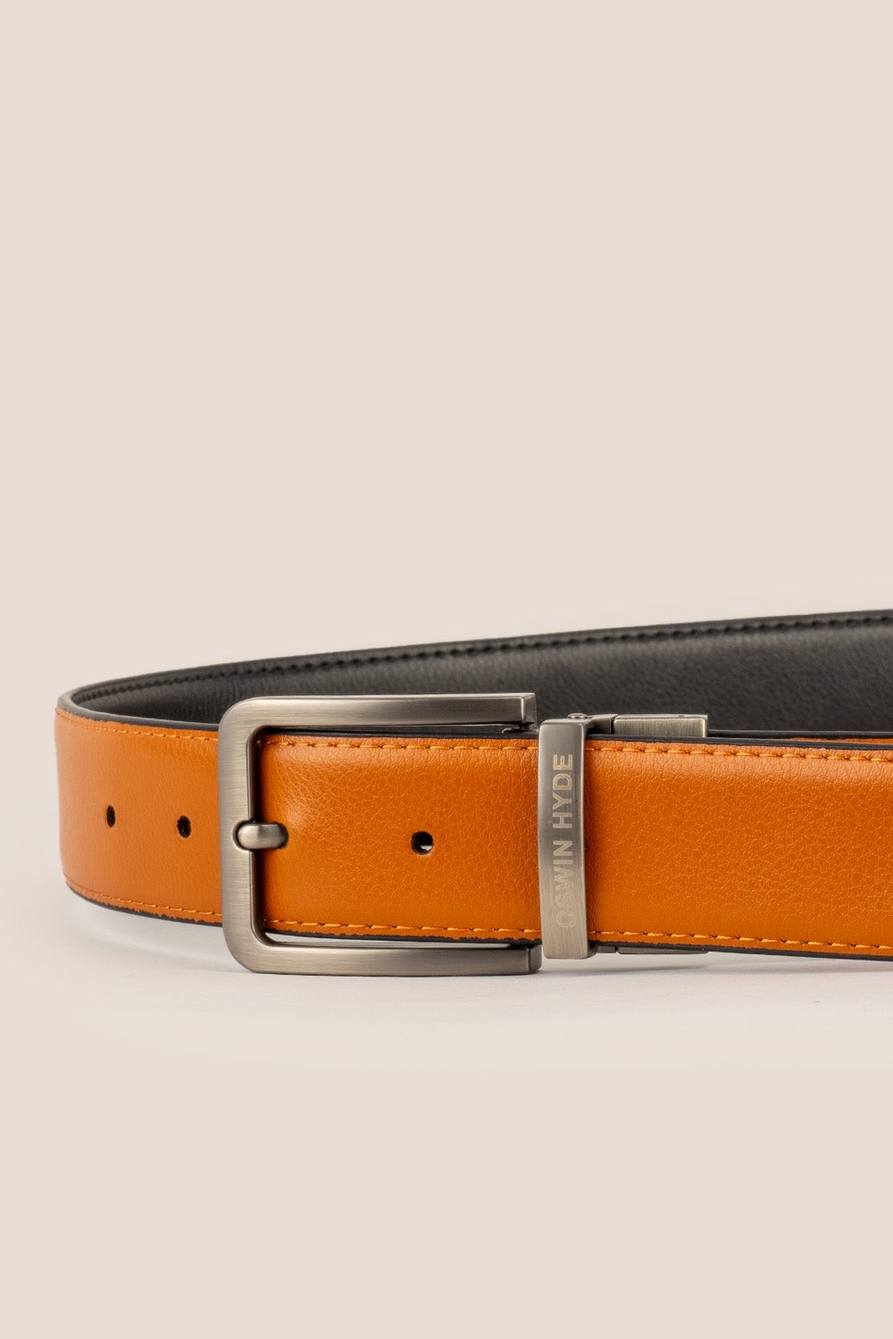 jim black-tan mens leather belt | oswin hyde