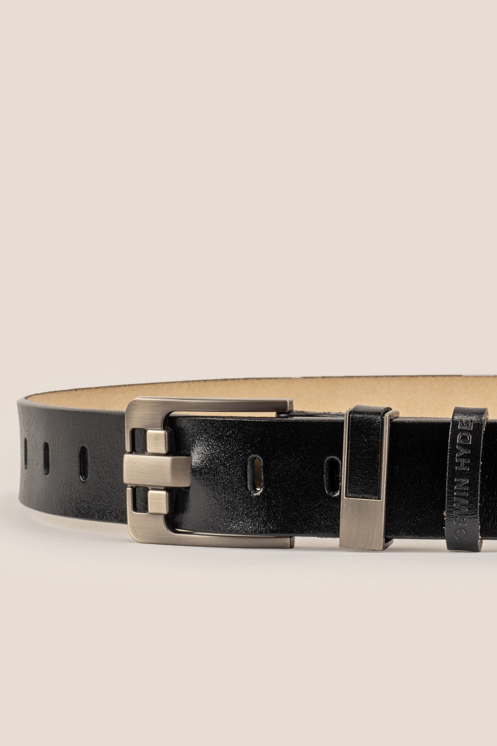 noah black mens leather belt | oswin hyde