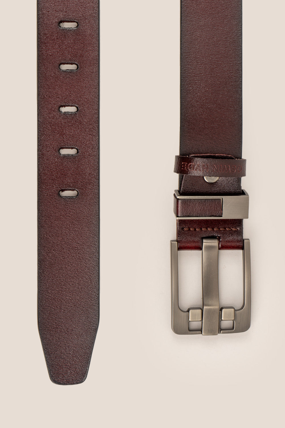 noah brown mens leather belt | oswin hyde