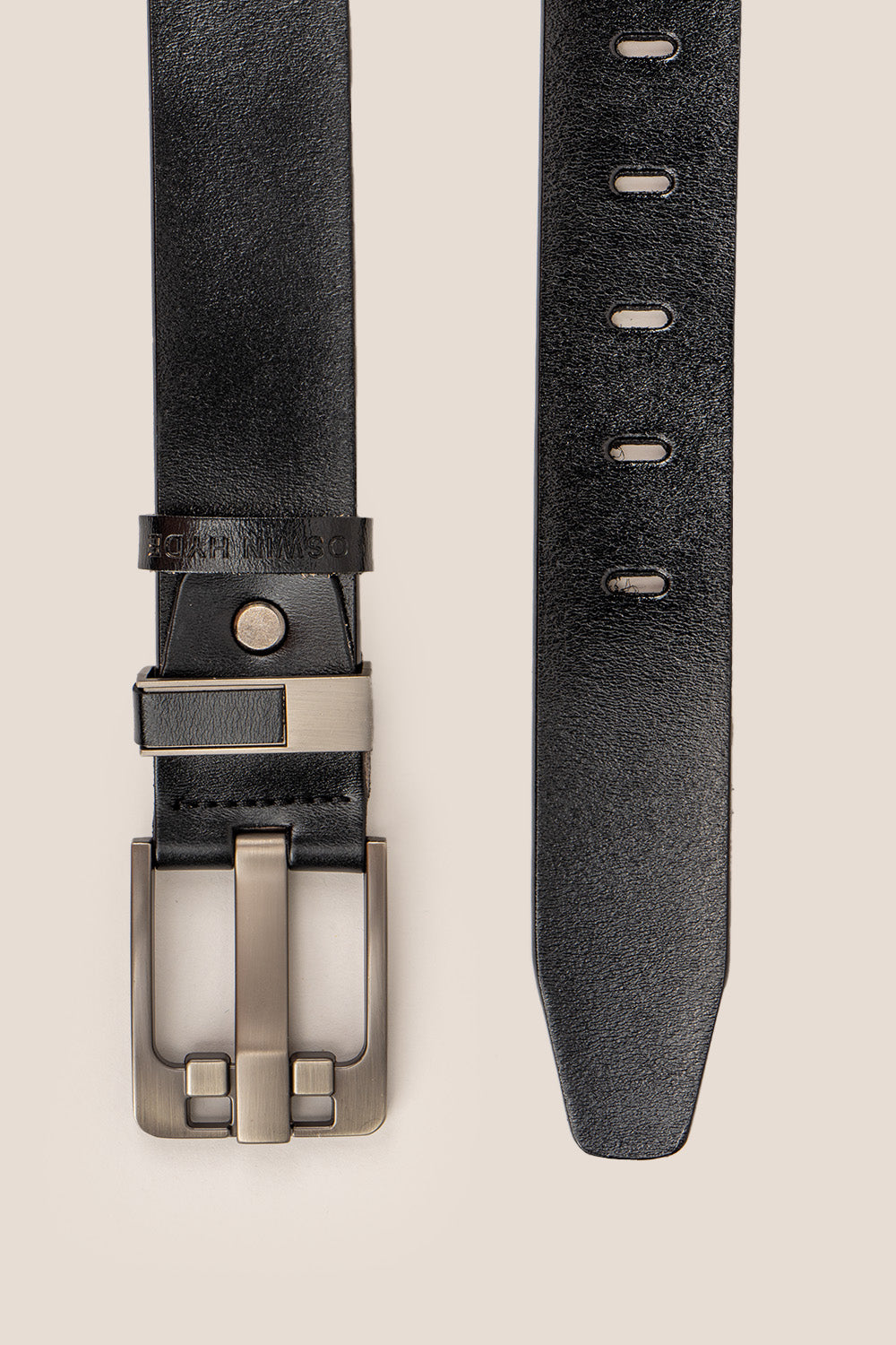 noah black mens leather belt | oswin hyde