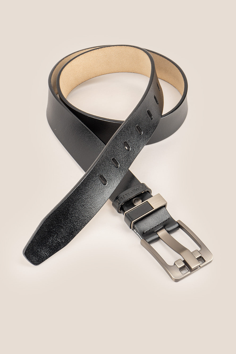 noah black mens leather belt | oswin hyde