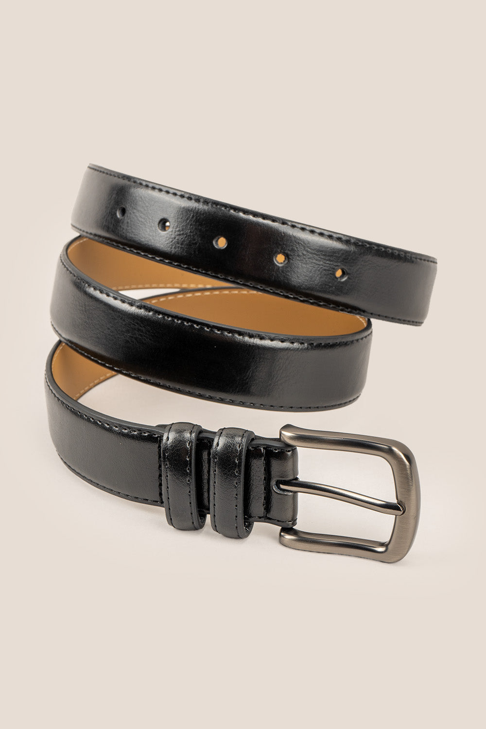 niel black mens leather belt | oswin hyde