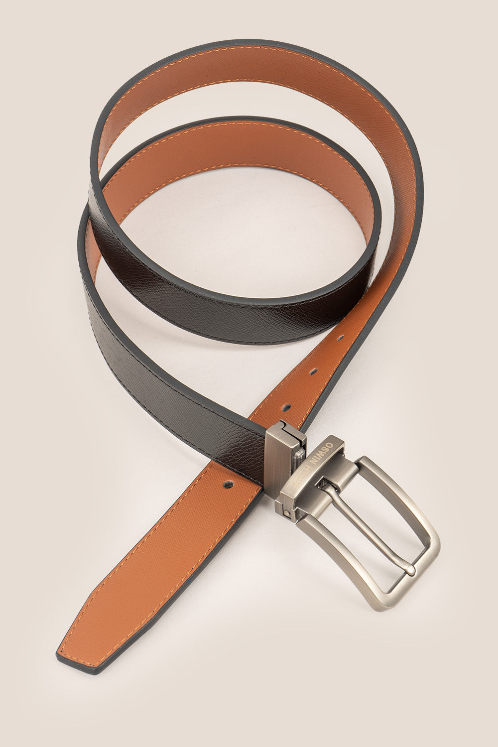 claud black-tan mens leather belt | oswin hyde