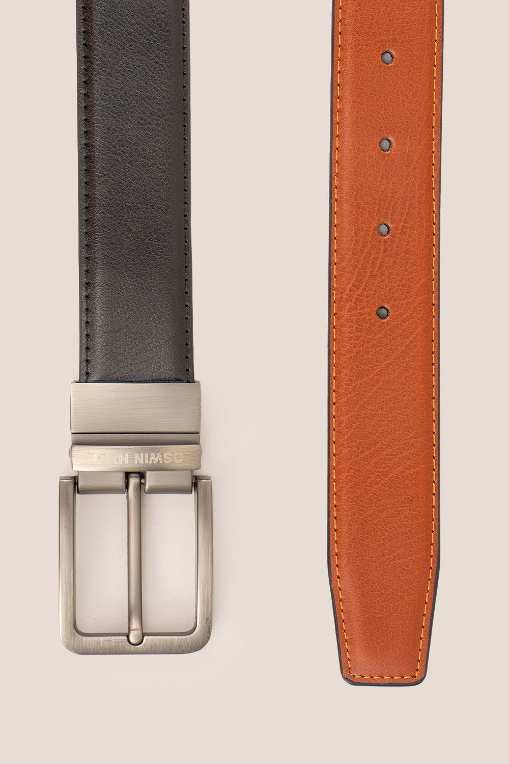 claud black-brown mens leather belt | oswin hyde