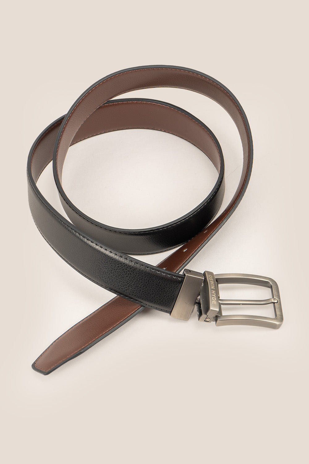 jim black-brown mens leather belt | oswin hyde