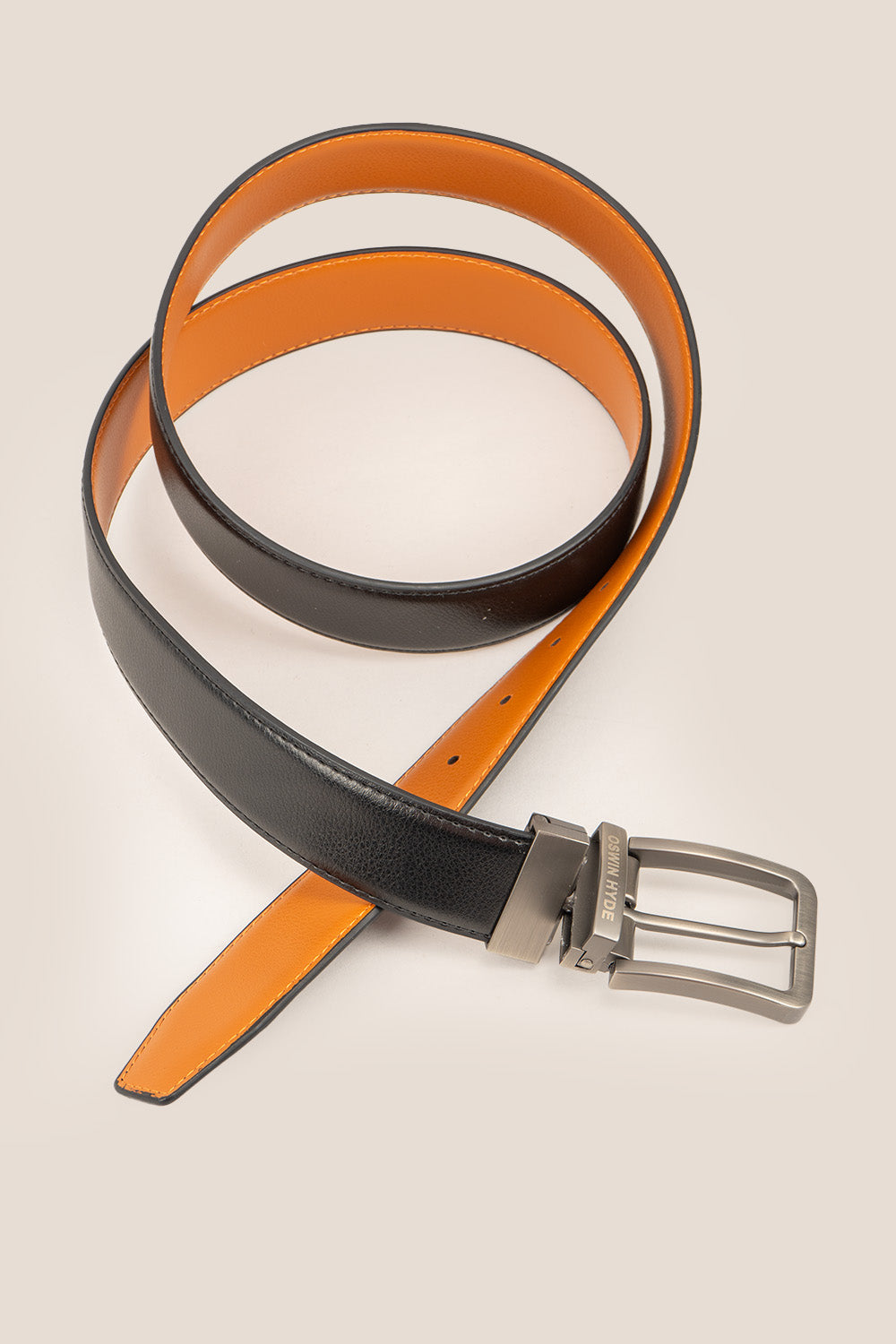 jim black-tan mens leather belt | oswin hyde