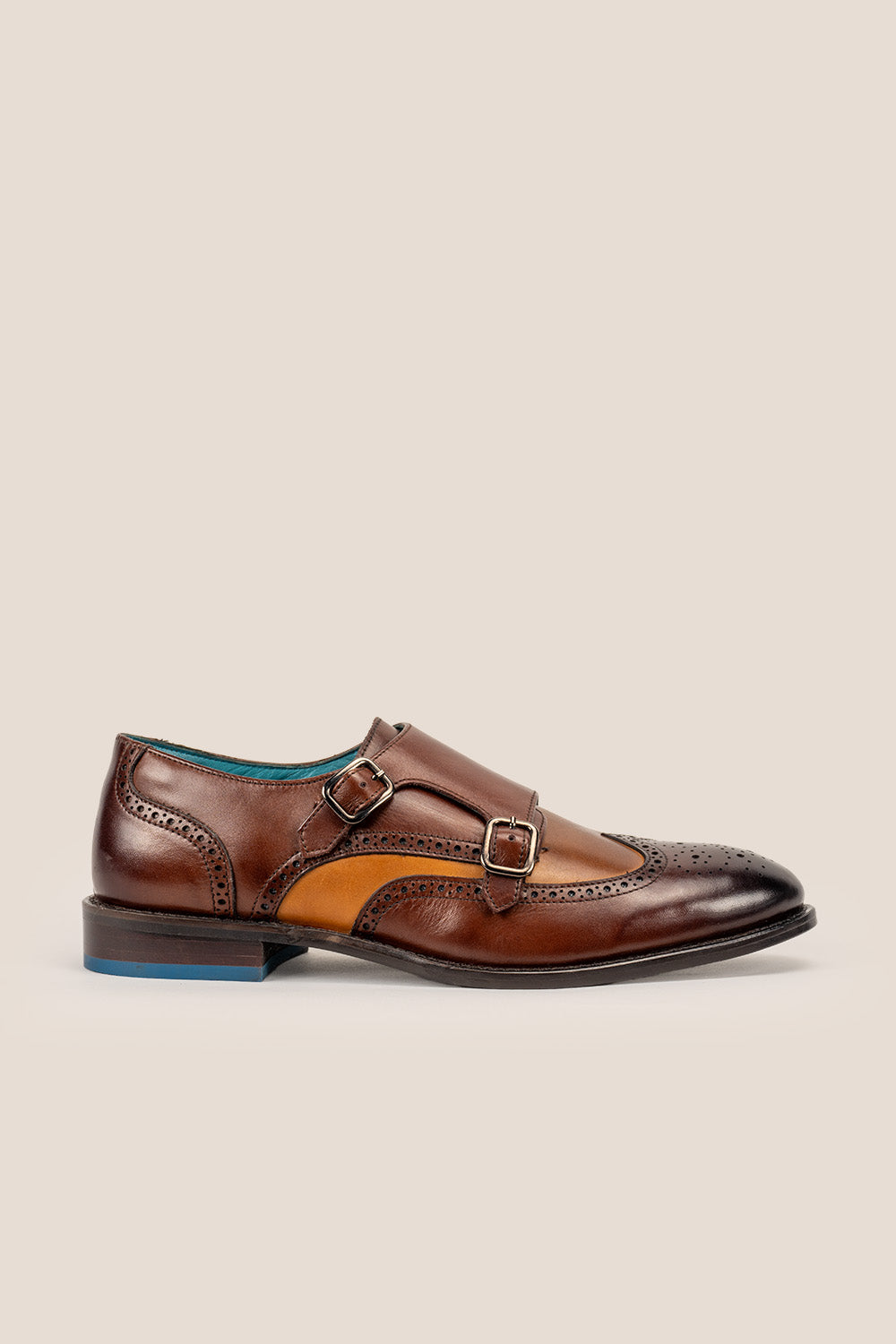 Warren brown tan monk brogue shoes | Oswin Hyde