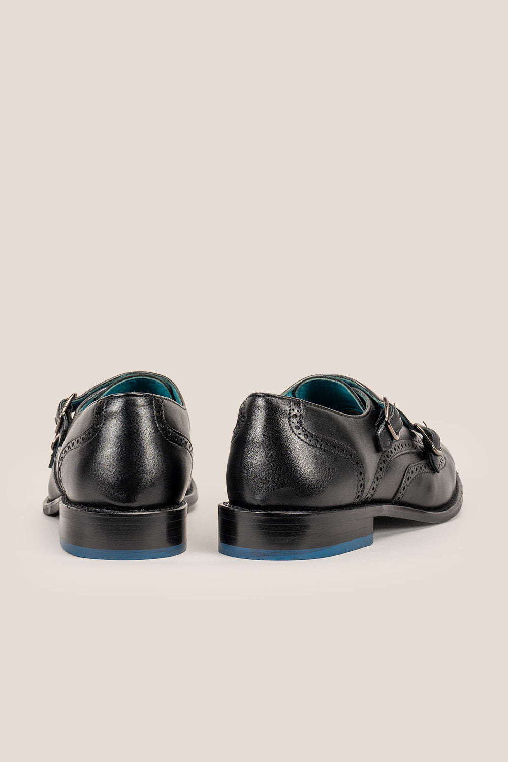 Warren black monk brogue shoes | Oswin Hyde