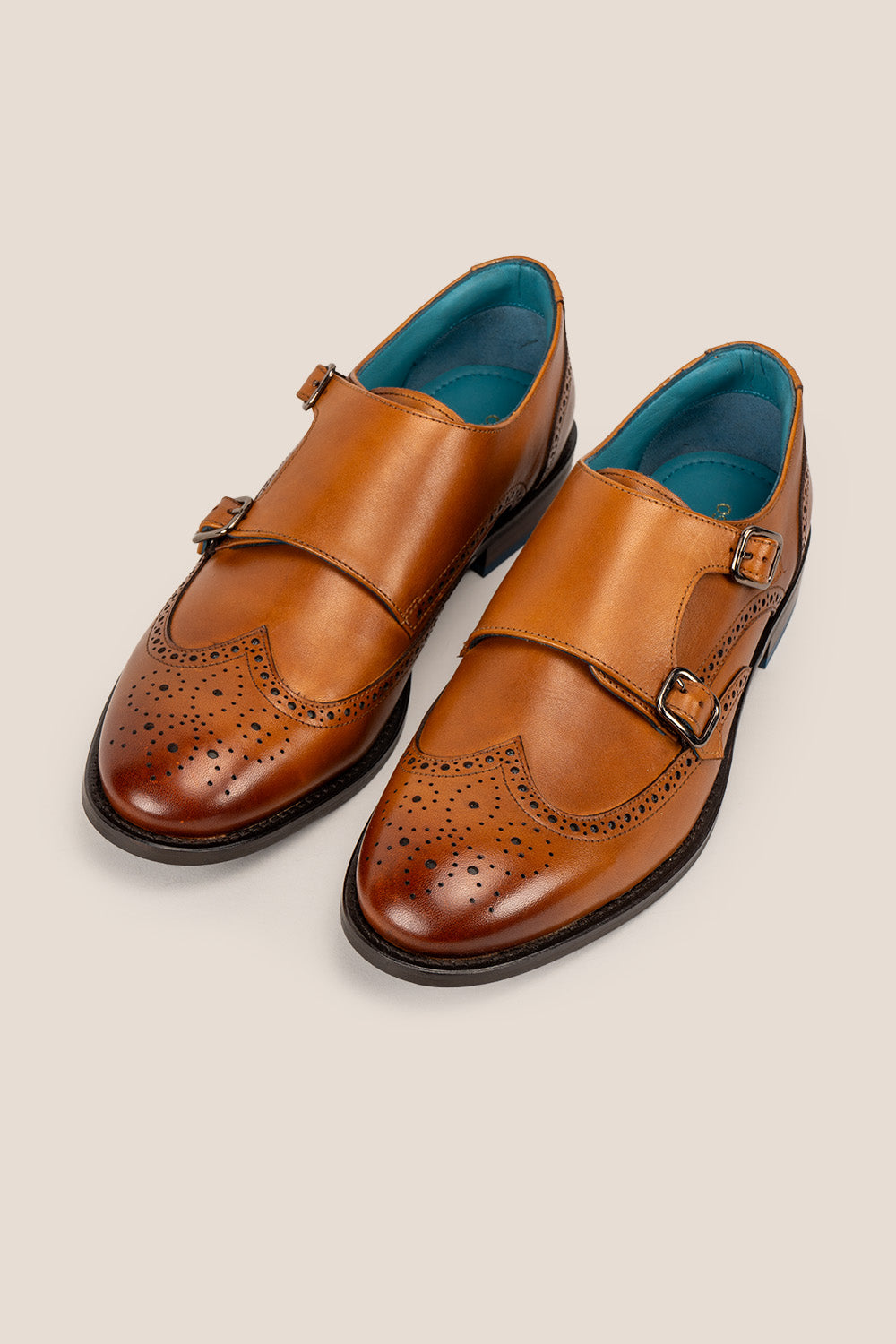 Warren tan monk brogue shoes | Oswin Hyde