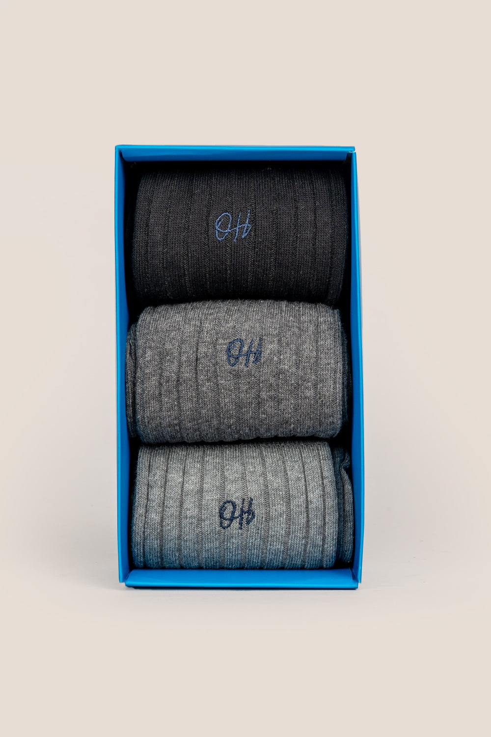 Black Grey Light grey Socks |Oswin Hyde Mono