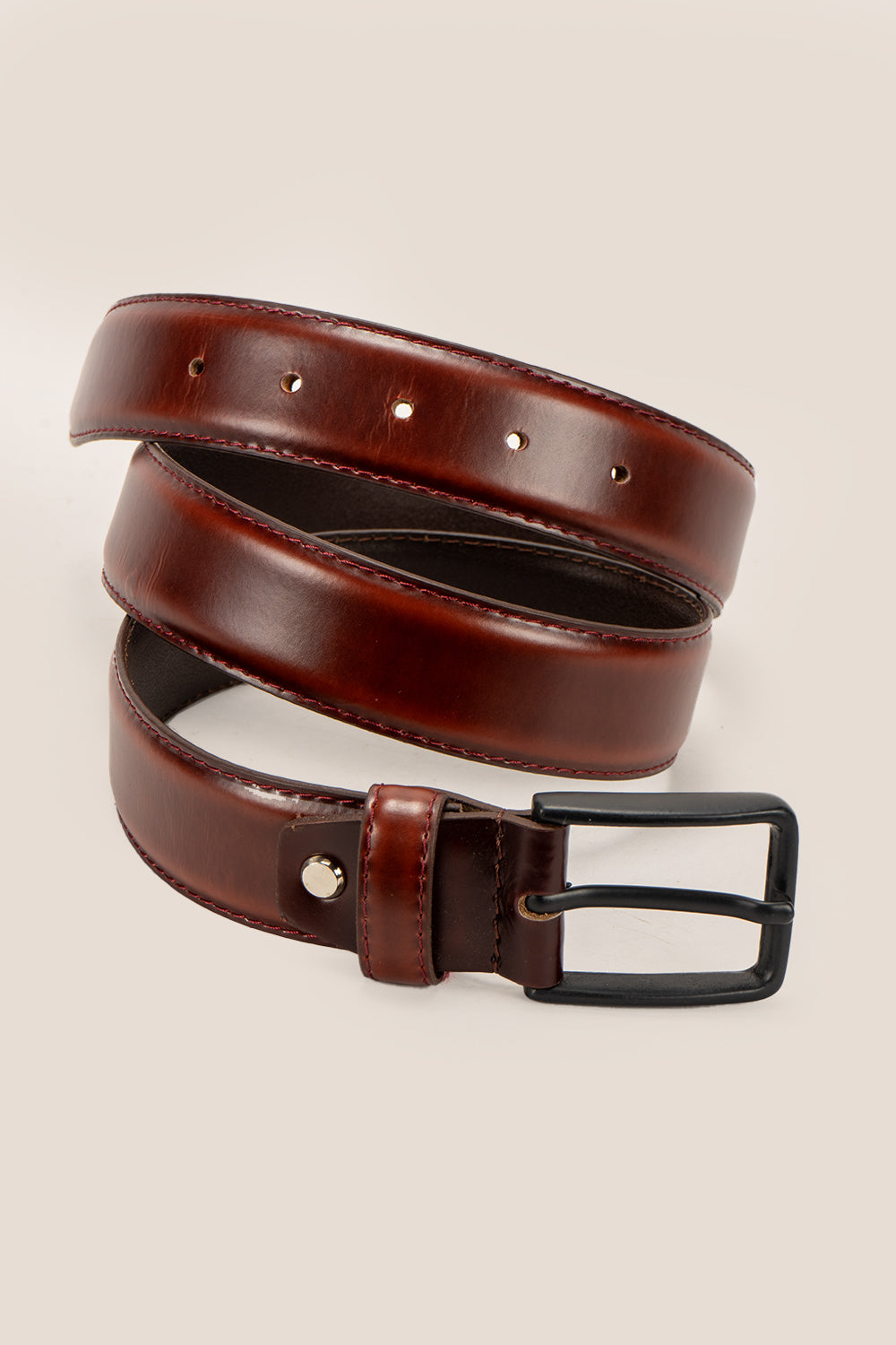 Brooks Cherry belt for men | Oswin Hyde