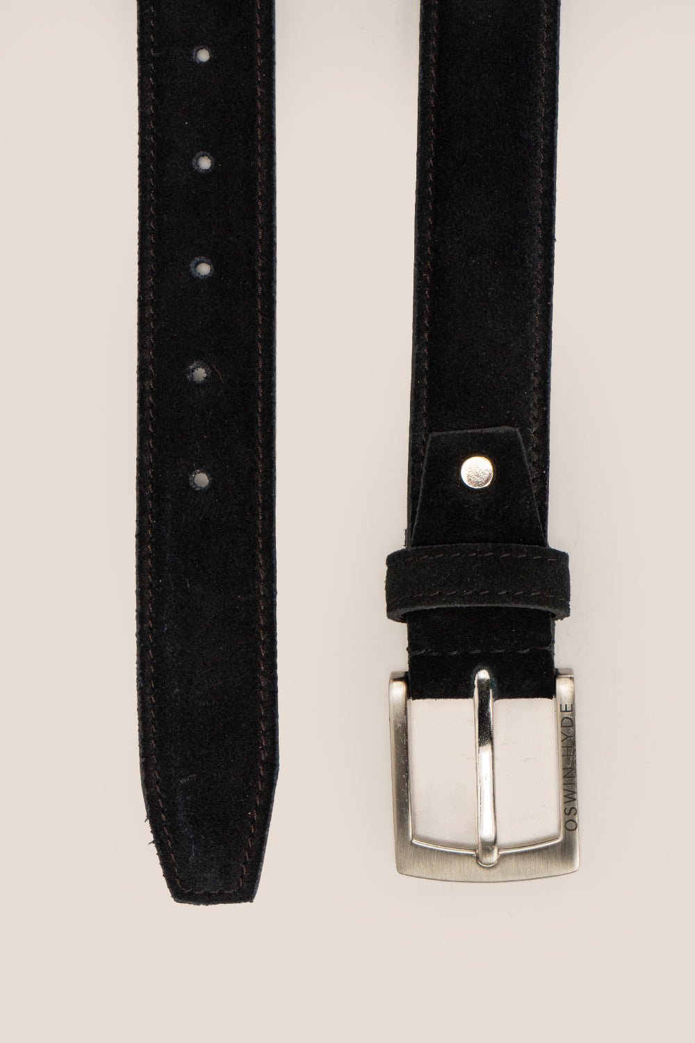 Exton Black Suede belt for men | Oswin Hyde