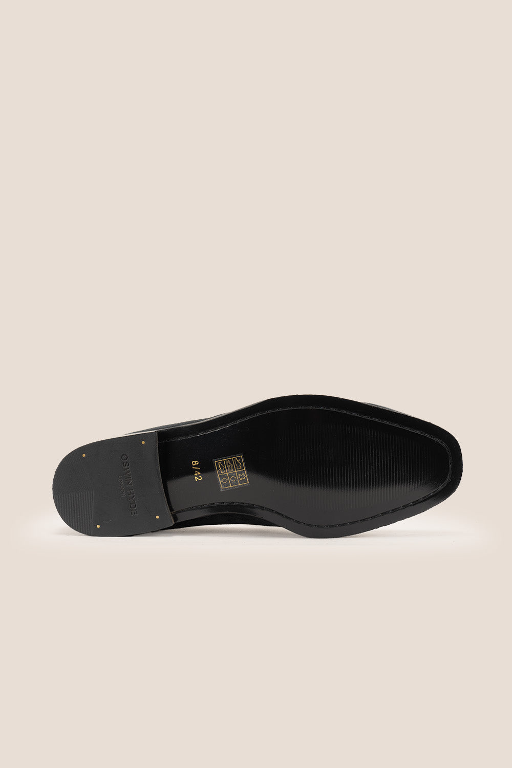 Lennox Black velvet leather loafer shoe | Oswin Hyde